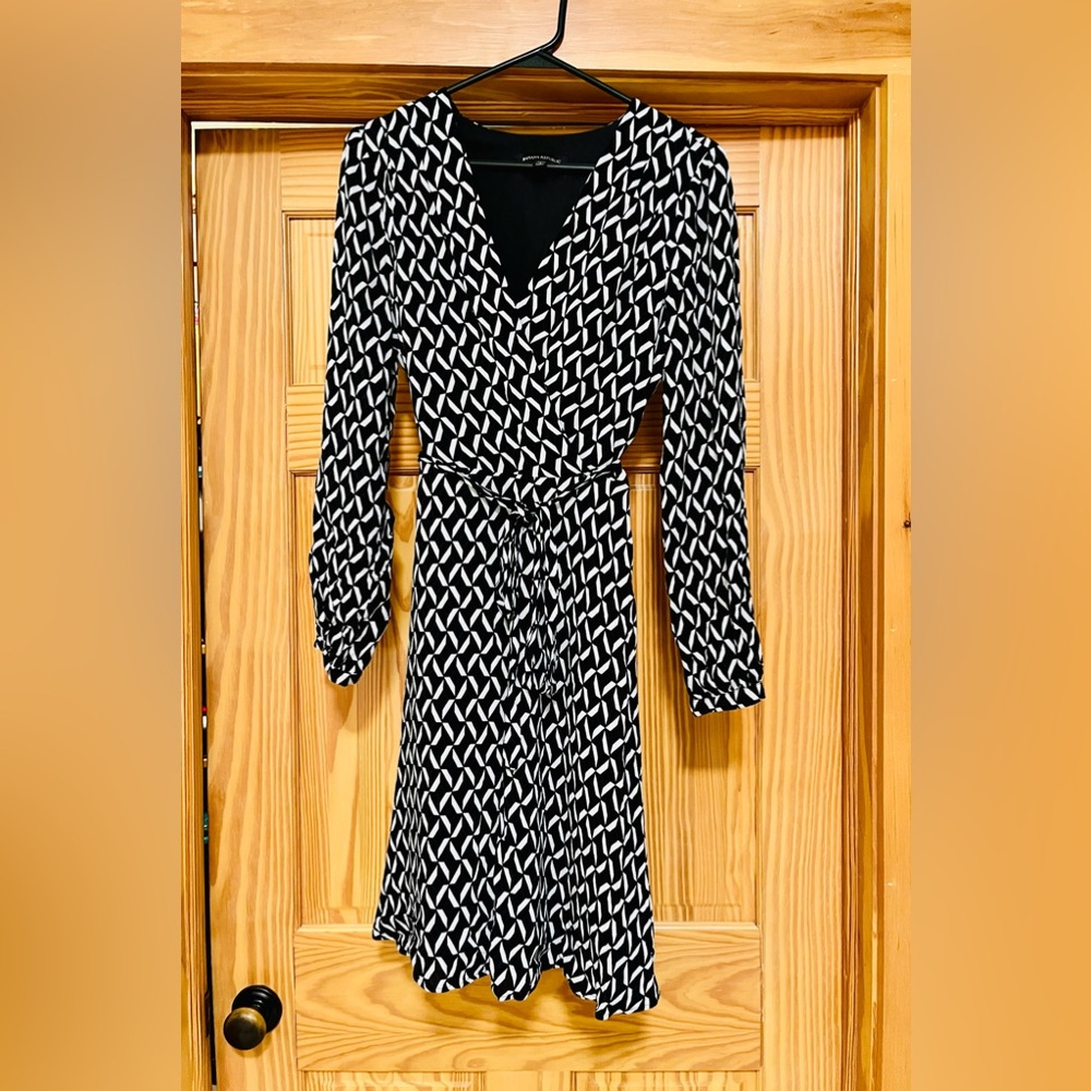 Dark navy wrap dress